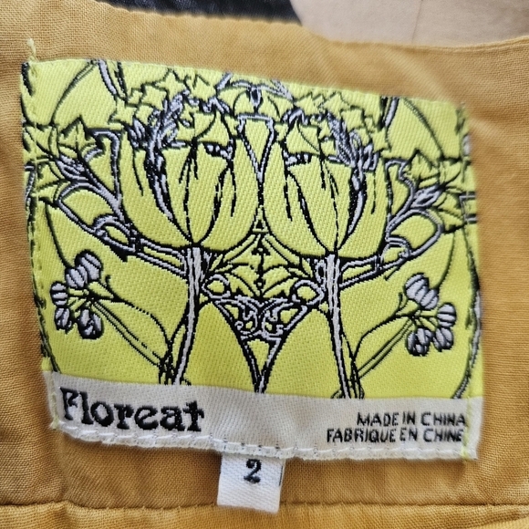 Anthropologie Floreat California Iris Dress 2 Milkmaid Barmaid - Picture 13 of 14